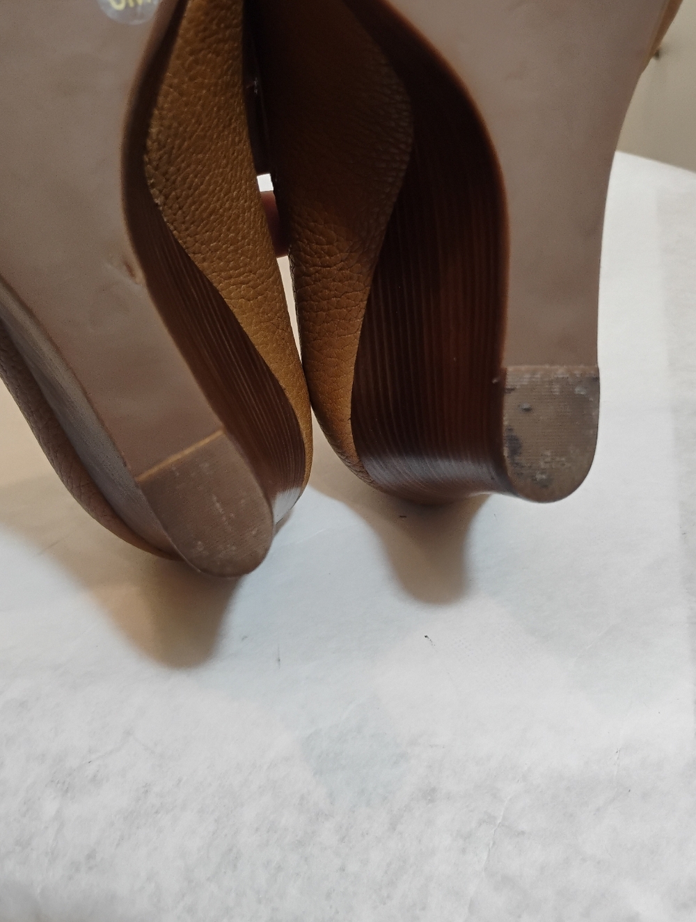 Tory Burch Carnell Peep Toe Wedge Size 6M - Picture 3 of 13